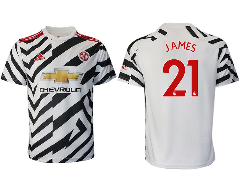 Men 2020-2021 club Manchester United away aaa version #21 white Soccer Jerseys